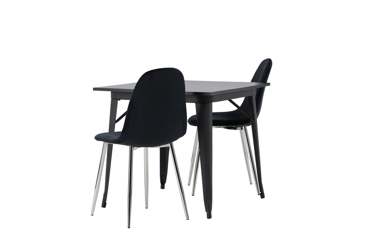 Tempe Matbord med Polar Stolarna – Bord: 75x80x80 Stol: 52x90x45