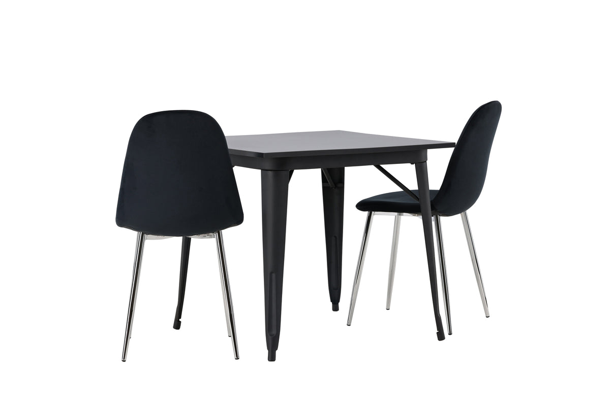 Tempe Matbord med Polar Stolarna – Bord: 75x80x80 Stol: 52x90x45