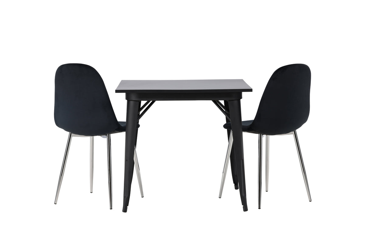 Tempe Matbord med Polar Stolarna – Bord: 75x80x80 Stol: 52x90x45