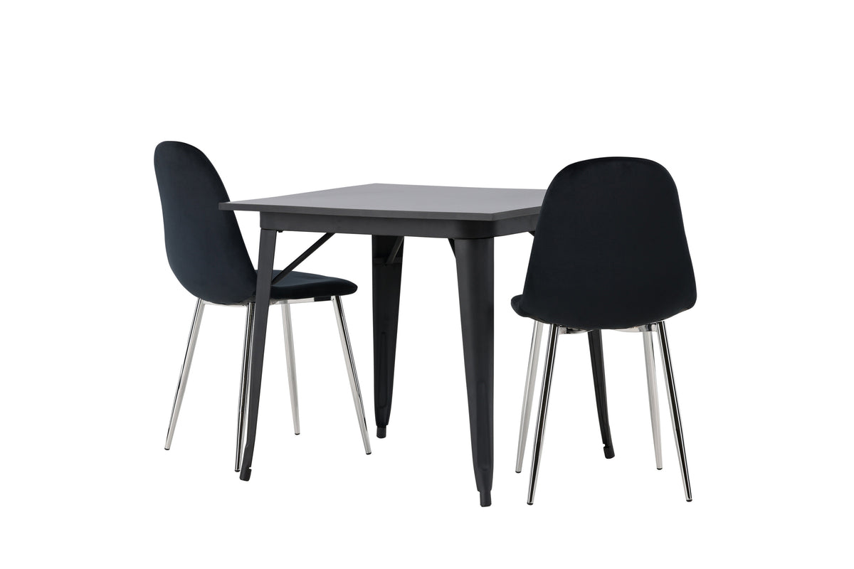 Tempe Matbord med Polar Stolarna – Bord: 75x80x80 Stol: 52x90x45