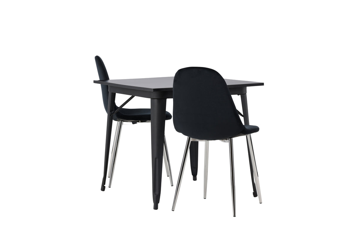 Tempe Matbord med Polar Stolarna – Bord: 75x80x80 Stol: 52x90x45