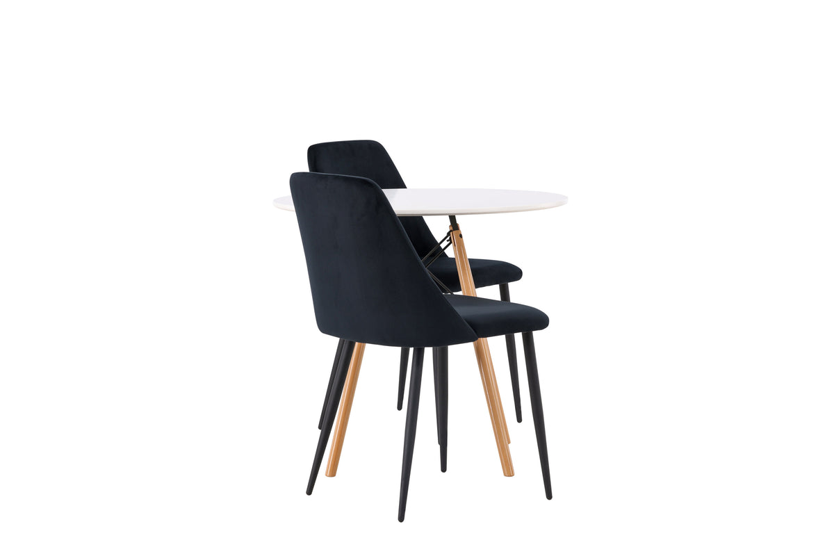 Danburi Matbord med Night Stolarna – Bord: ⌀60 Stol: 56x87x49