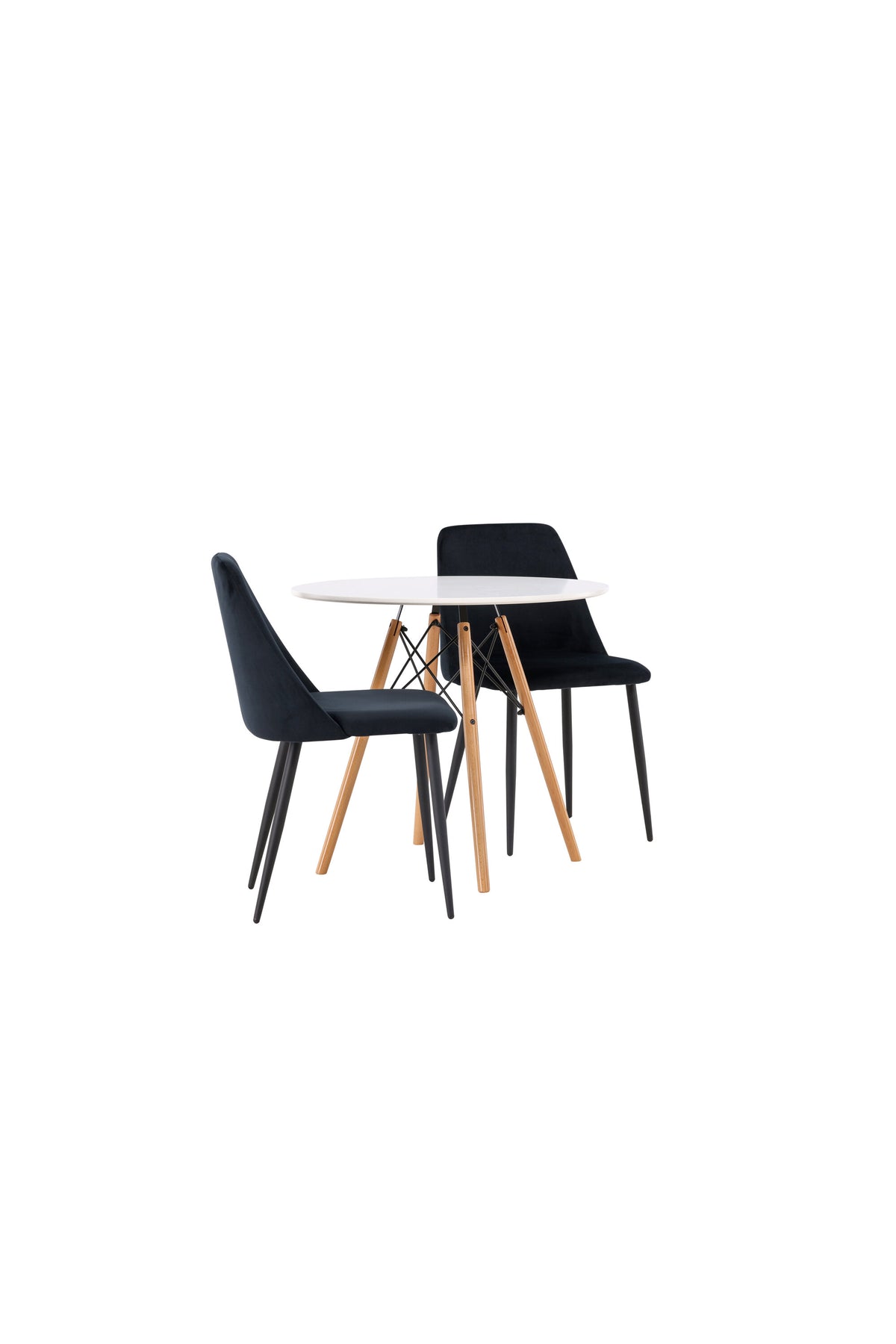 Danburi Matbord med Night Stolarna – Bord: ⌀60 Stol: 56x87x49