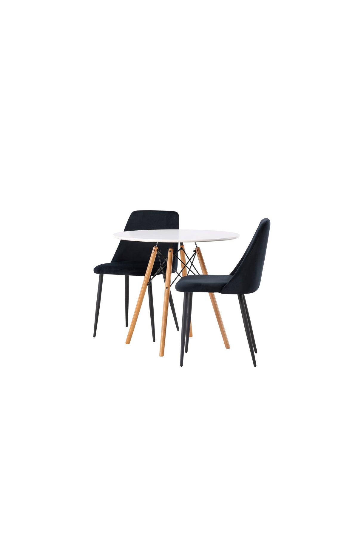 Danburi Matbord med Night Stolarna – Bord: ⌀60 Stol: 56x87x49