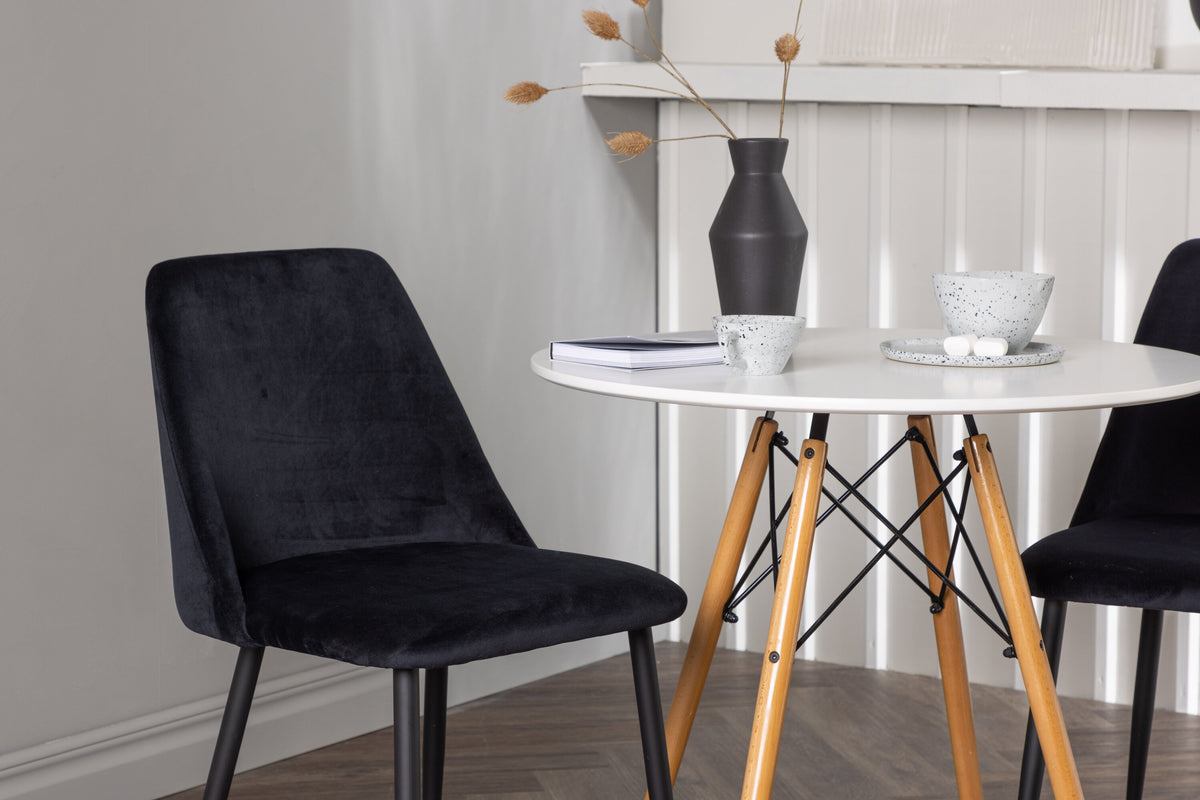 Danburi Matbord med Night Stolarna – Bord: ⌀60 Stol: 56x87x49