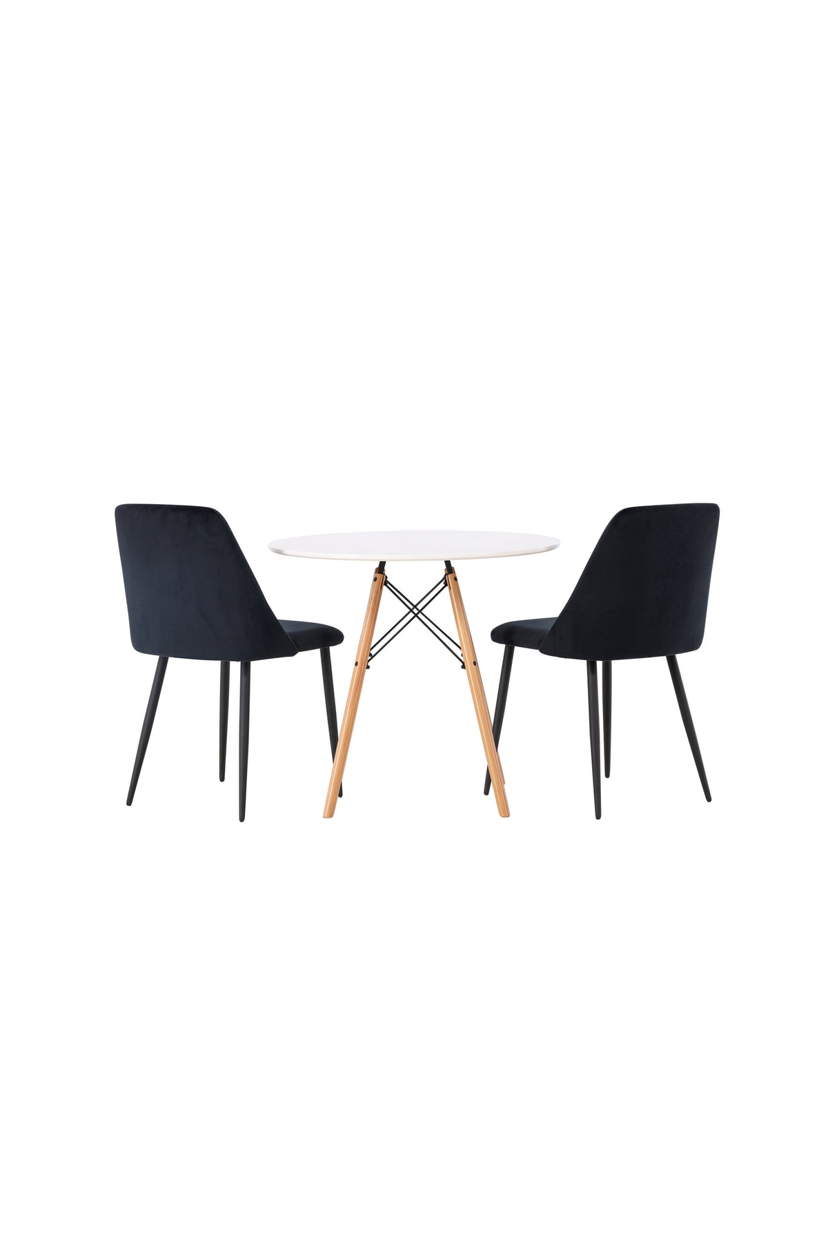 Danburi Matbord med Night Stolarna – Bord: ⌀60 Stol: 56x87x49