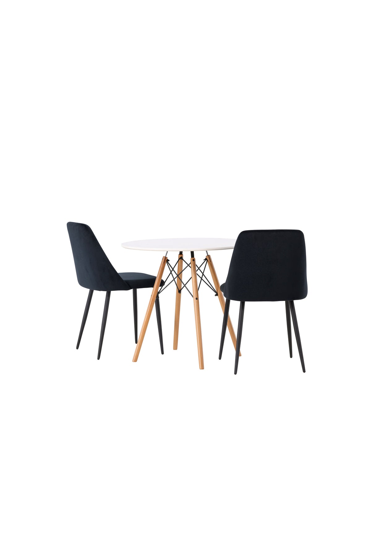 Danburi Matbord med Night Stolarna – Bord: ⌀60 Stol: 56x87x49