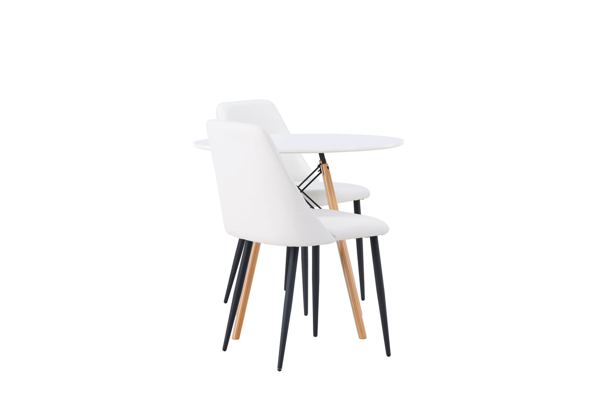 Danburi Matbord med Night Stolarna – Bord: ⌀60 Stol: 56x87x49