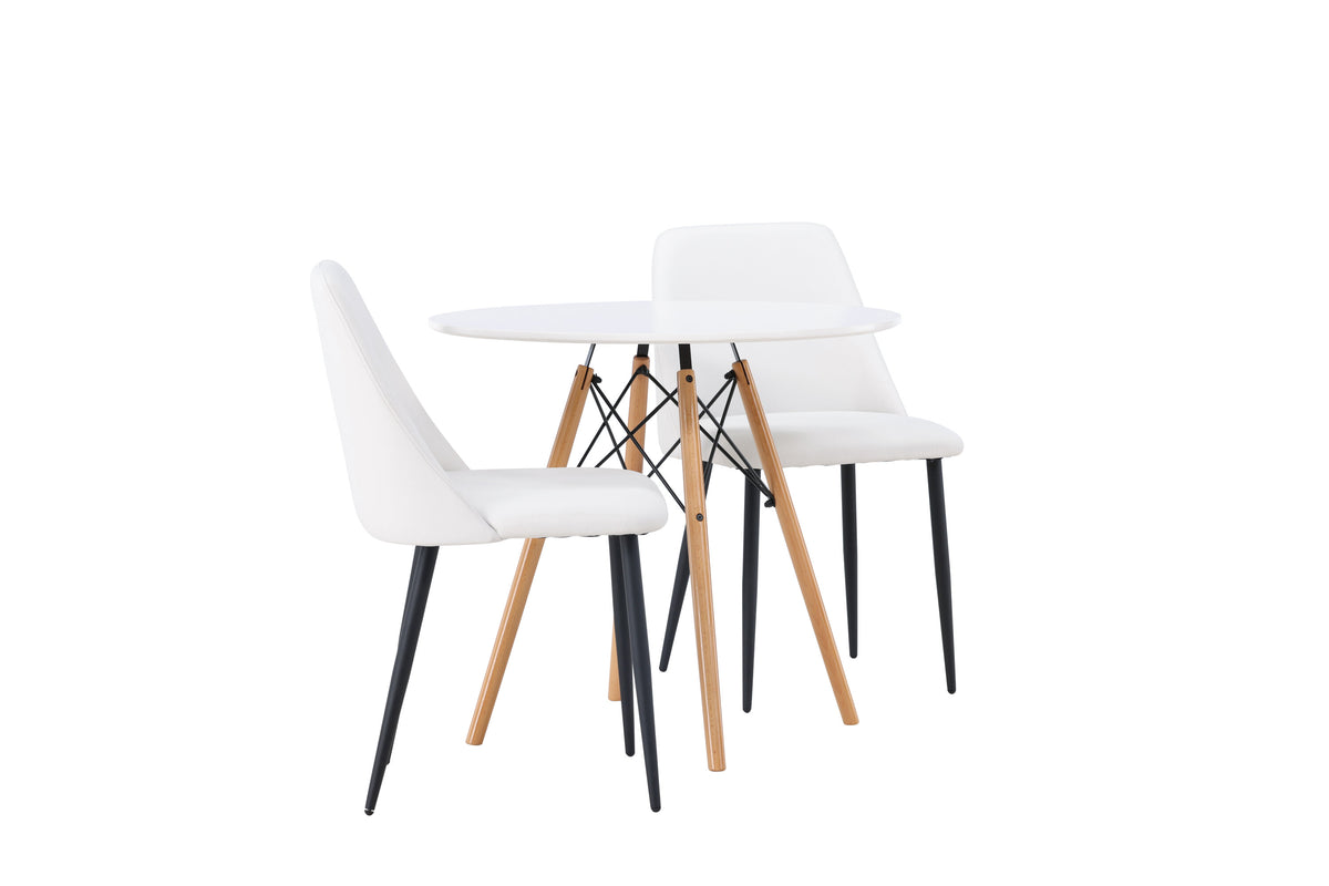 Danburi Matbord med Night Stolarna – Bord: ⌀60 Stol: 56x87x49