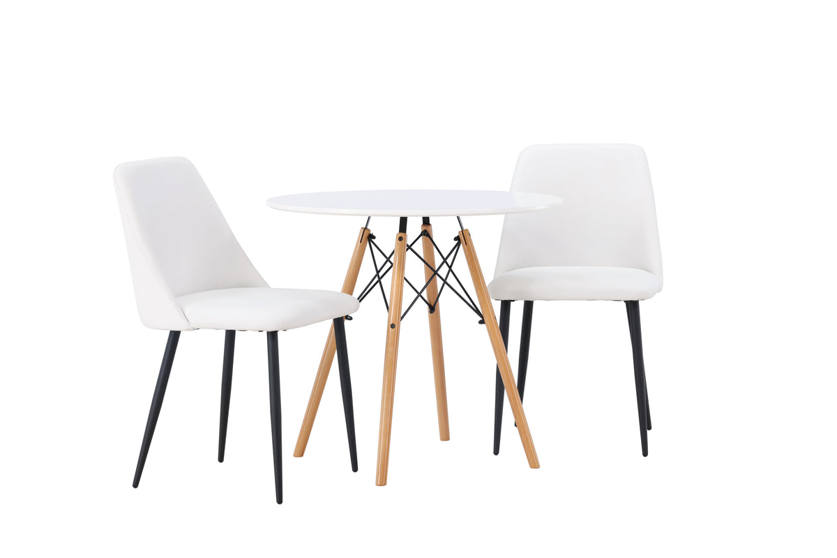 Danburi Matbord med Night Stolarna – Bord: ⌀60 Stol: 56x87x49