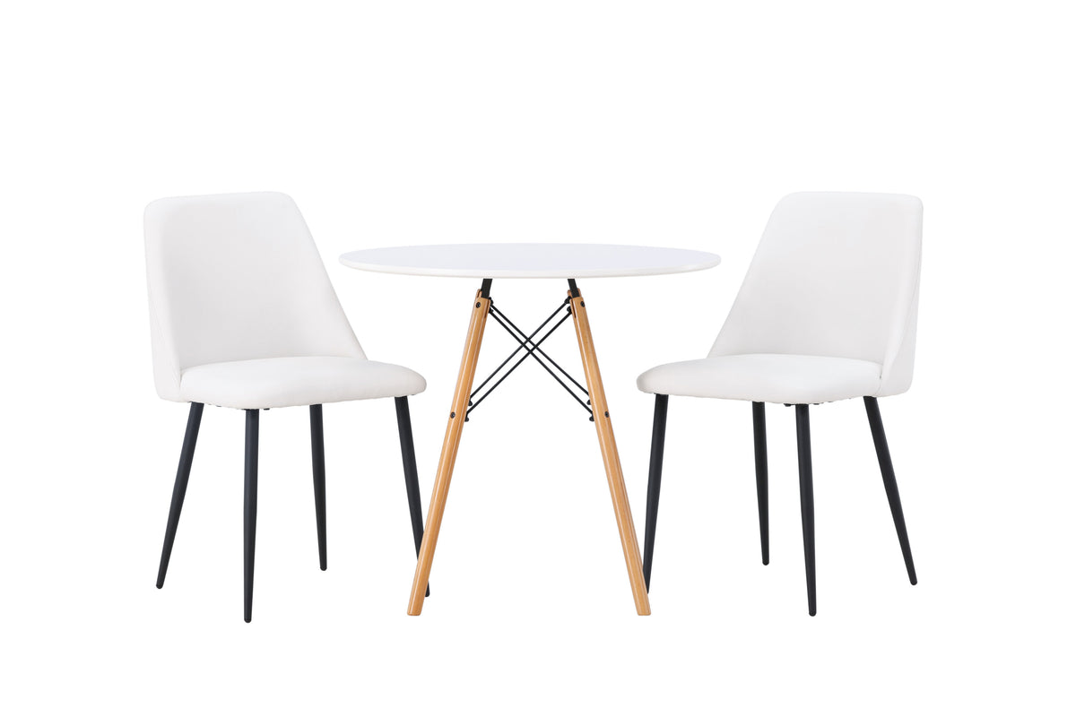 Danburi Matbord med Night Stolarna – Bord: ⌀60 Stol: 56x87x49