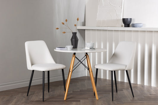 Danburi Matbord med Night Stolarna – Bord: ⌀60 Stol: 56x87x49