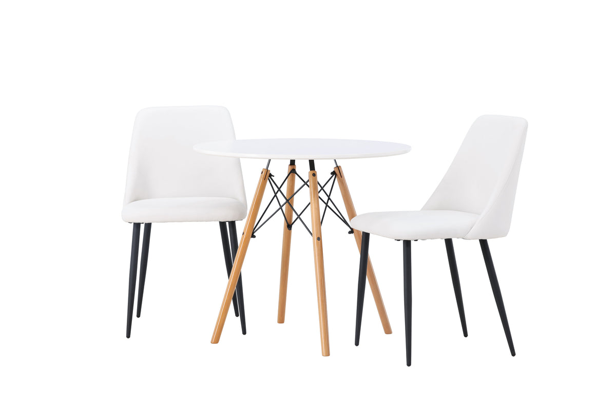 Danburi Matbord med Night Stolarna – Bord: ⌀60 Stol: 56x87x49