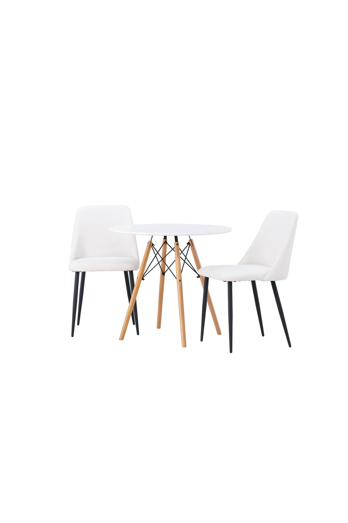 Danburi Matbord med Night Stolarna – Bord: ⌀60 Stol: 56x87x49