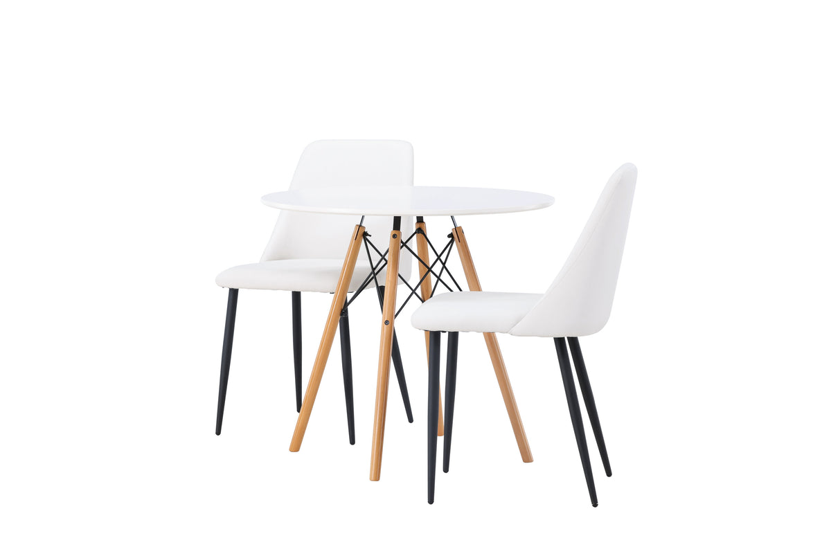 Danburi Matbord med Night Stolarna – Bord: ⌀60 Stol: 56x87x49