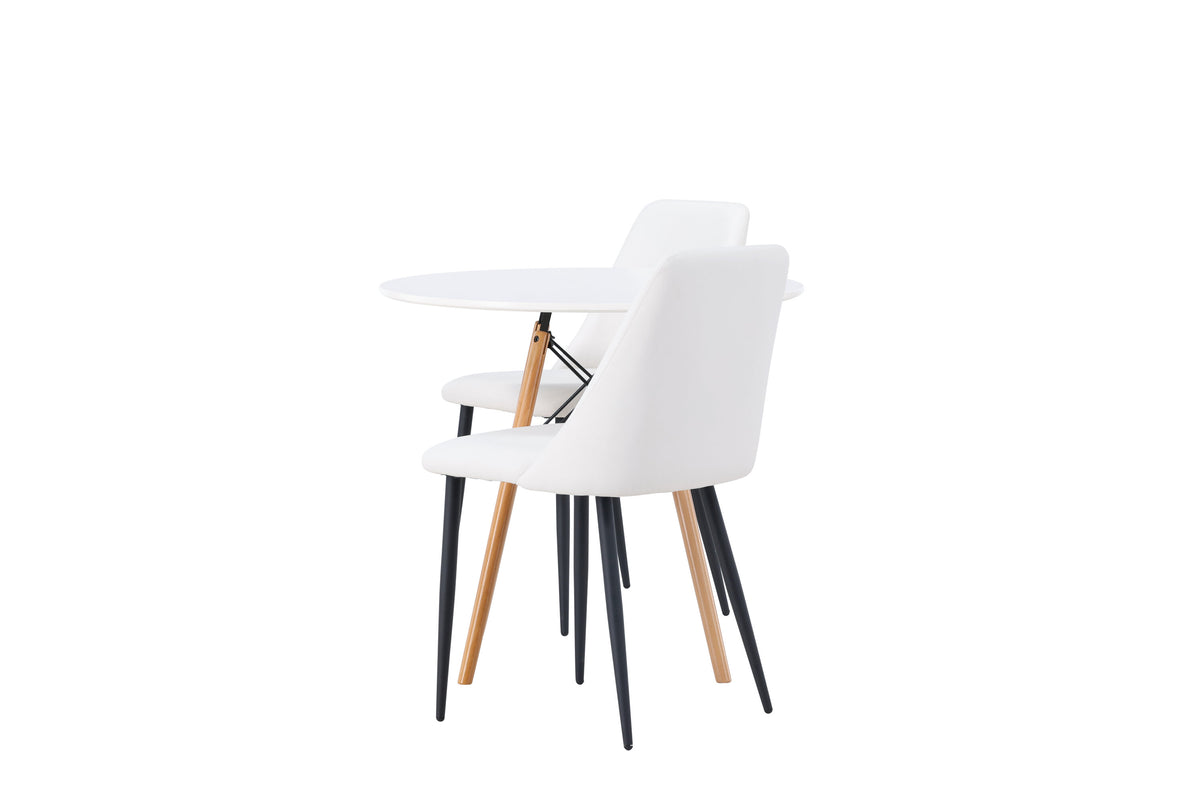 Danburi Matbord med Night Stolarna – Bord: ⌀60 Stol: 56x87x49