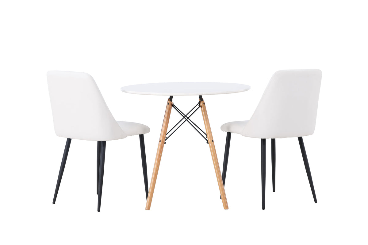 Danburi Matbord med Night Stolarna – Bord: ⌀60 Stol: 56x87x49