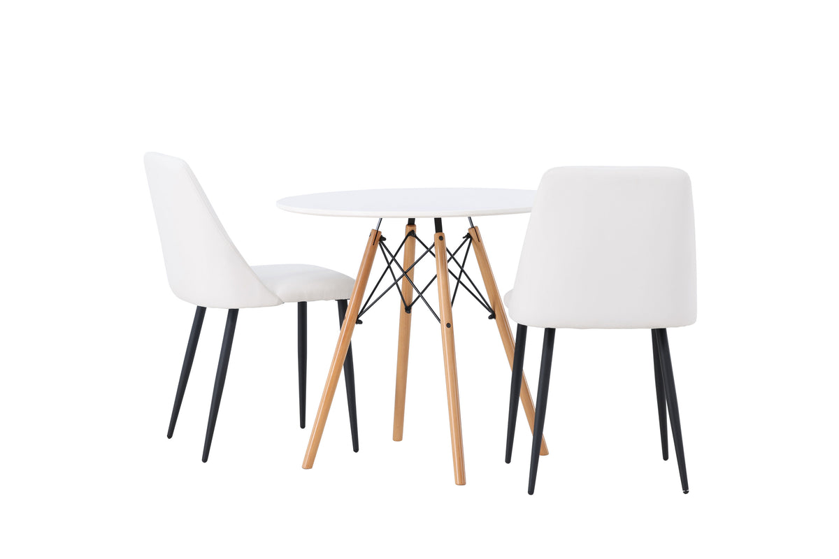 Danburi Matbord med Night Stolarna – Bord: ⌀60 Stol: 56x87x49