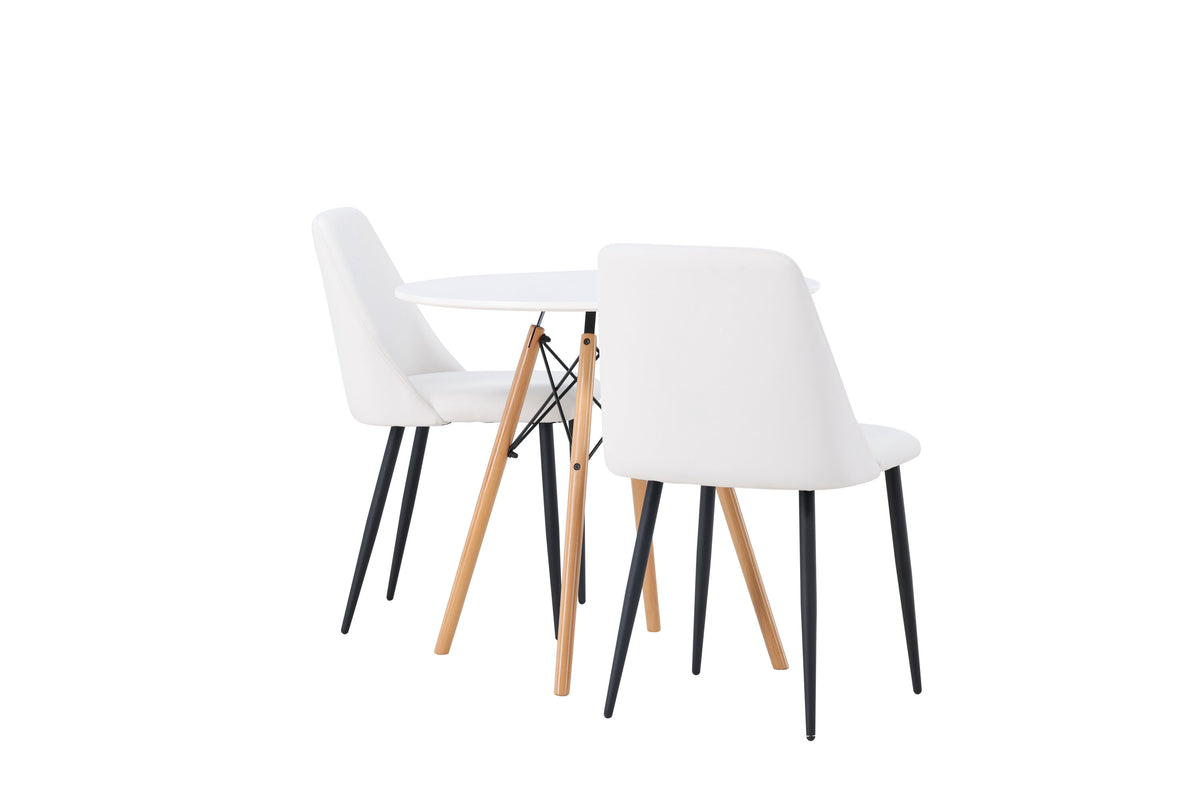 Danburi Matbord med Night Stolarna – Bord: ⌀60 Stol: 56x87x49
