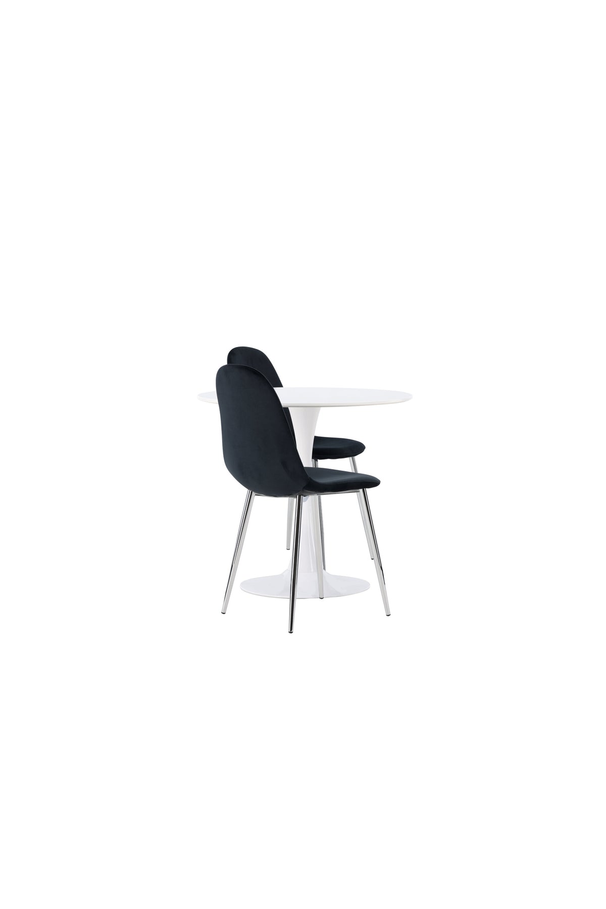 Hamden Matbord med Polar Stolarna – Bord: ⌀60 Stol: 52x90x45