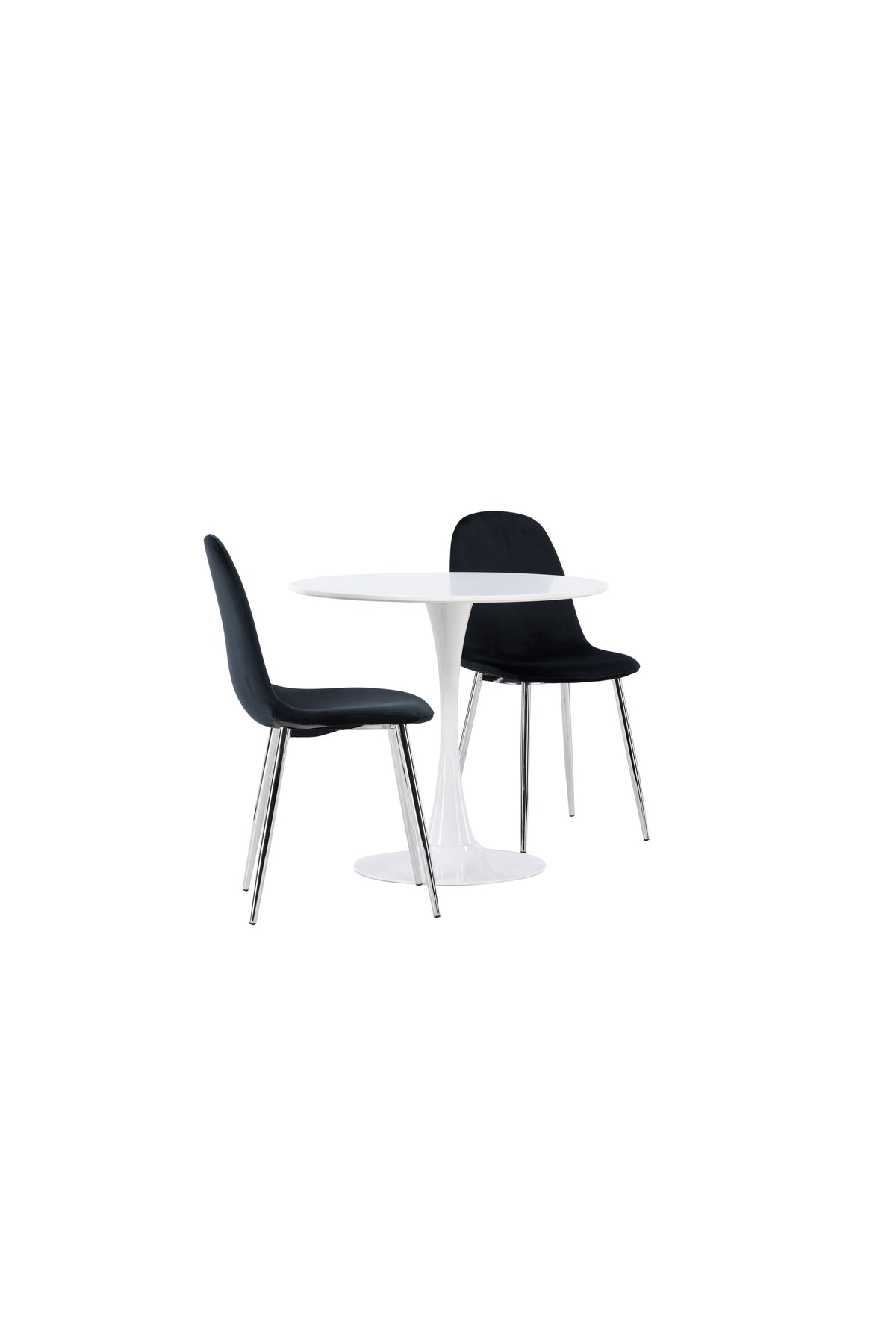 Hamden Matbord med Polar Stolarna – Bord: ⌀60 Stol: 52x90x45