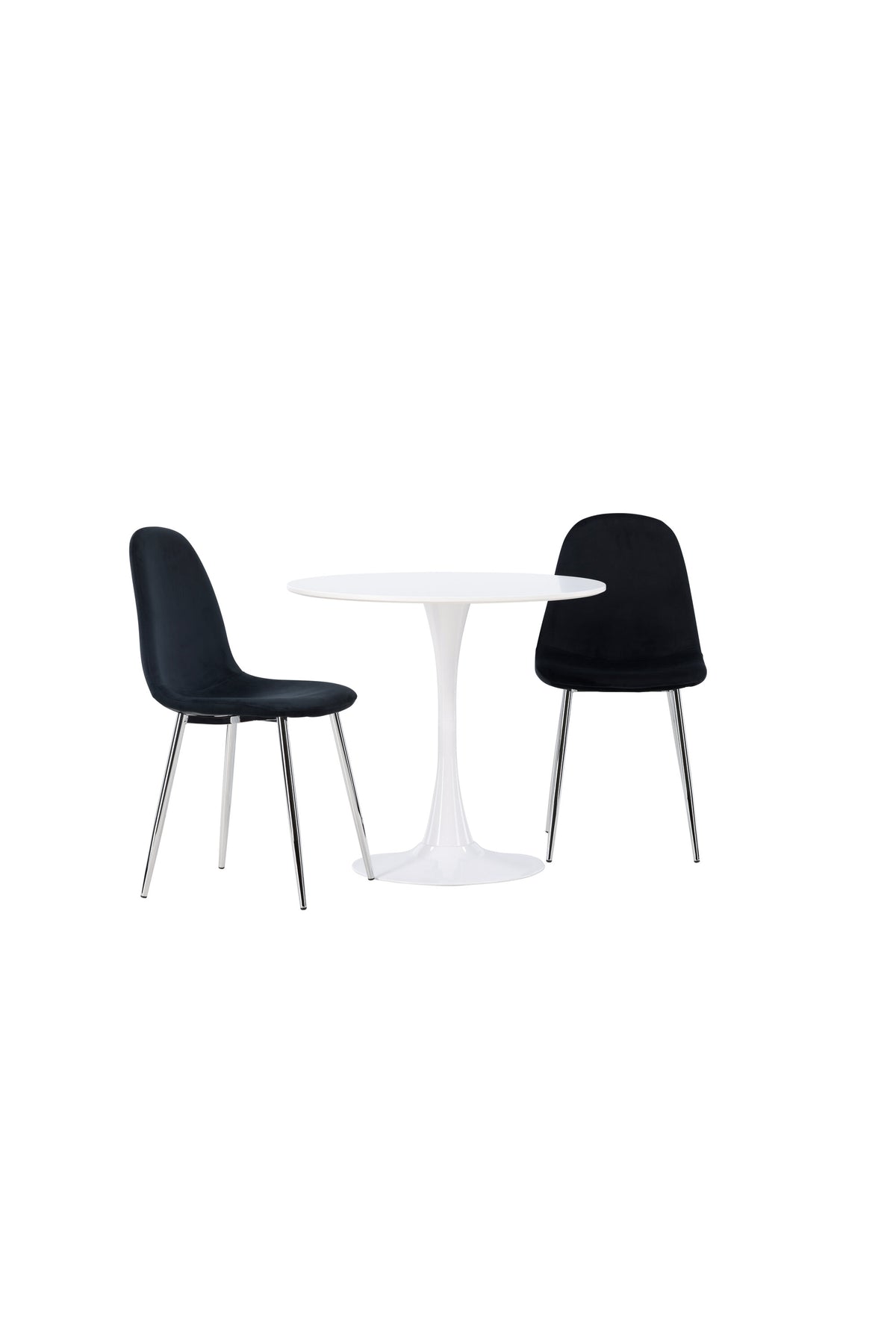 Hamden Matbord med Polar Stolarna – Bord: ⌀60 Stol: 52x90x45