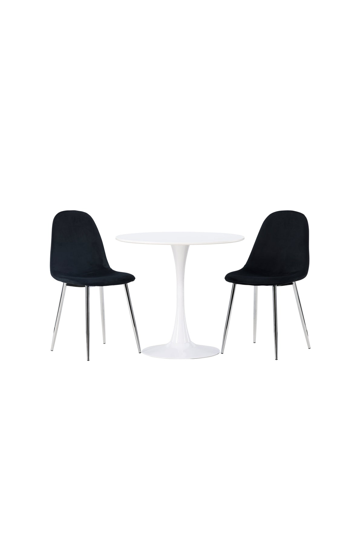 Hamden Matbord med Polar Stolarna – Bord: ⌀60 Stol: 52x90x45