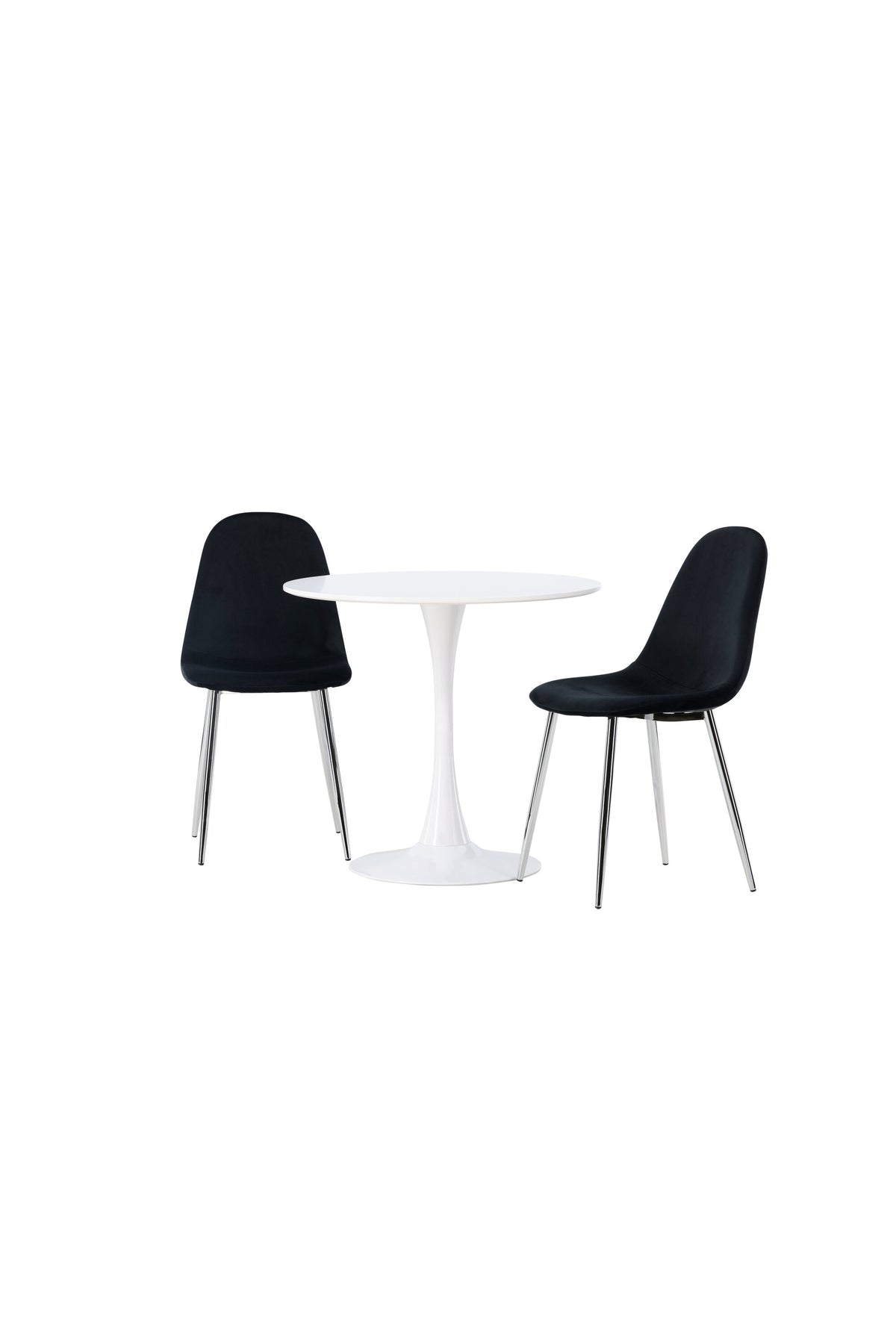 Hamden Matbord med Polar Stolarna – Bord: ⌀60 Stol: 52x90x45