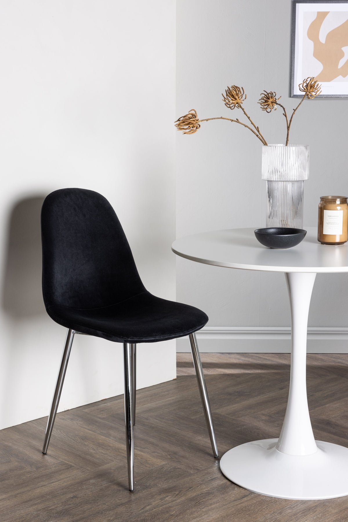 Hamden Matbord med Polar Stolarna – Bord: ⌀60 Stol: 52x90x45