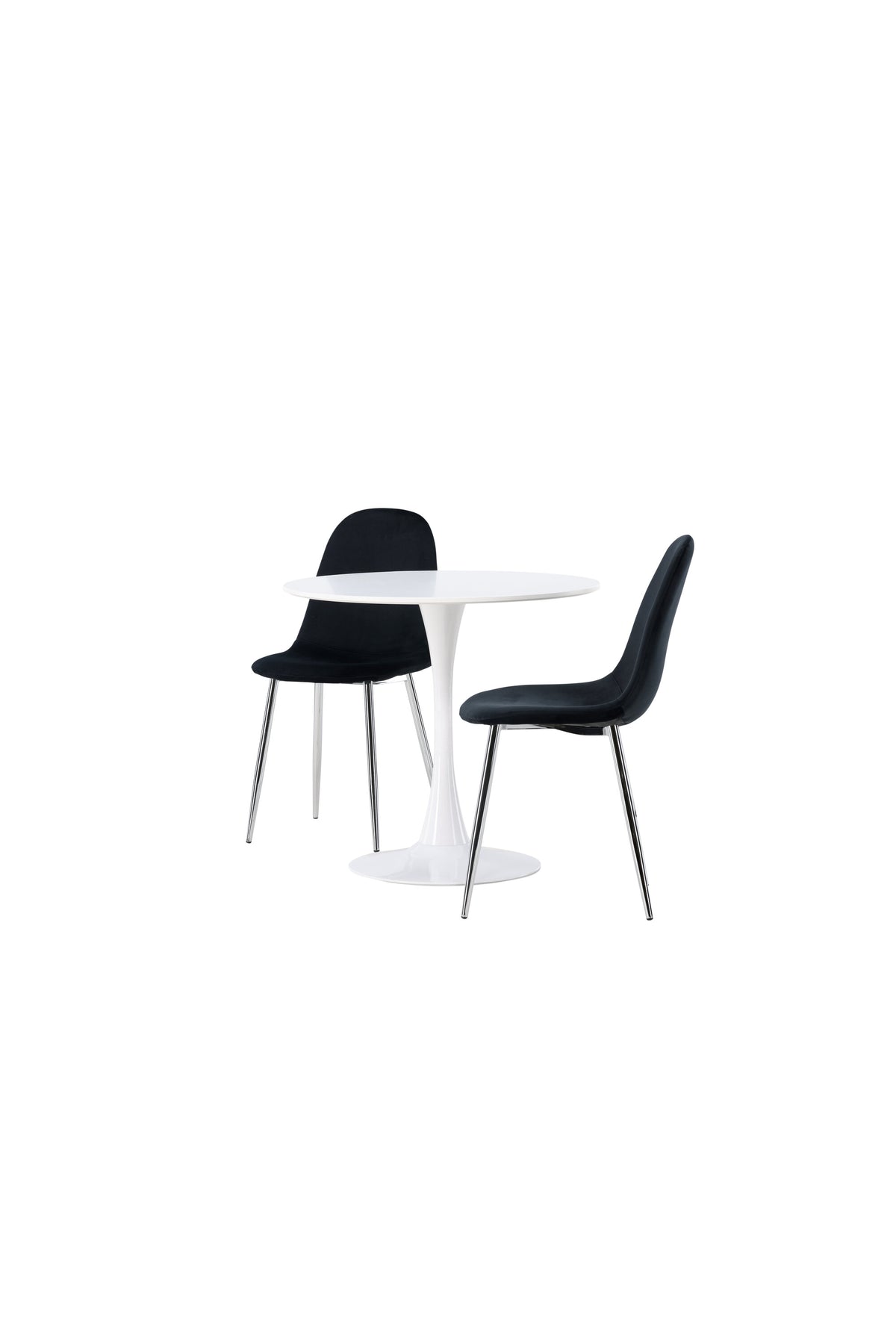 Hamden Matbord med Polar Stolarna – Bord: ⌀60 Stol: 52x90x45