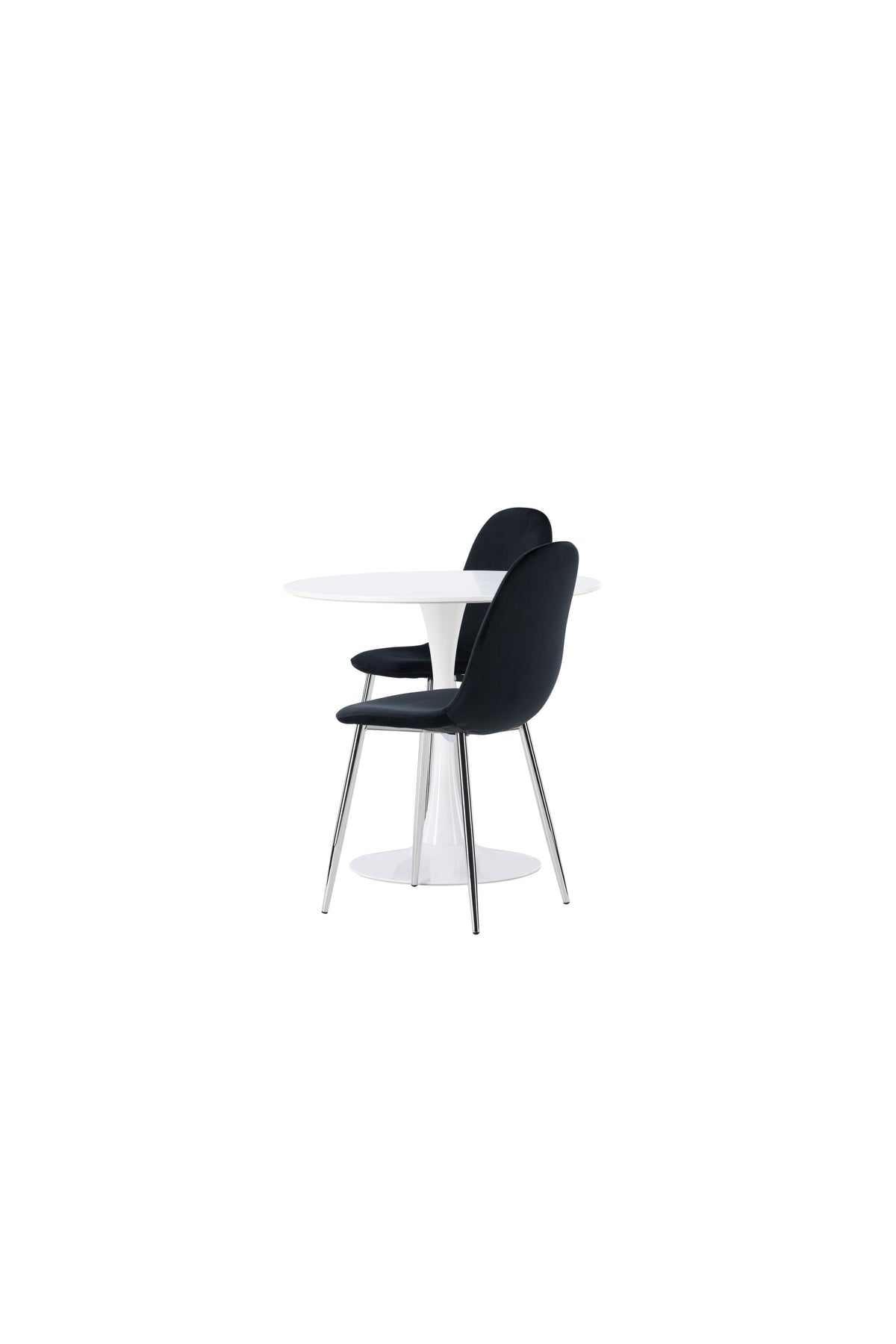Hamden Matbord med Polar Stolarna – Bord: ⌀60 Stol: 52x90x45