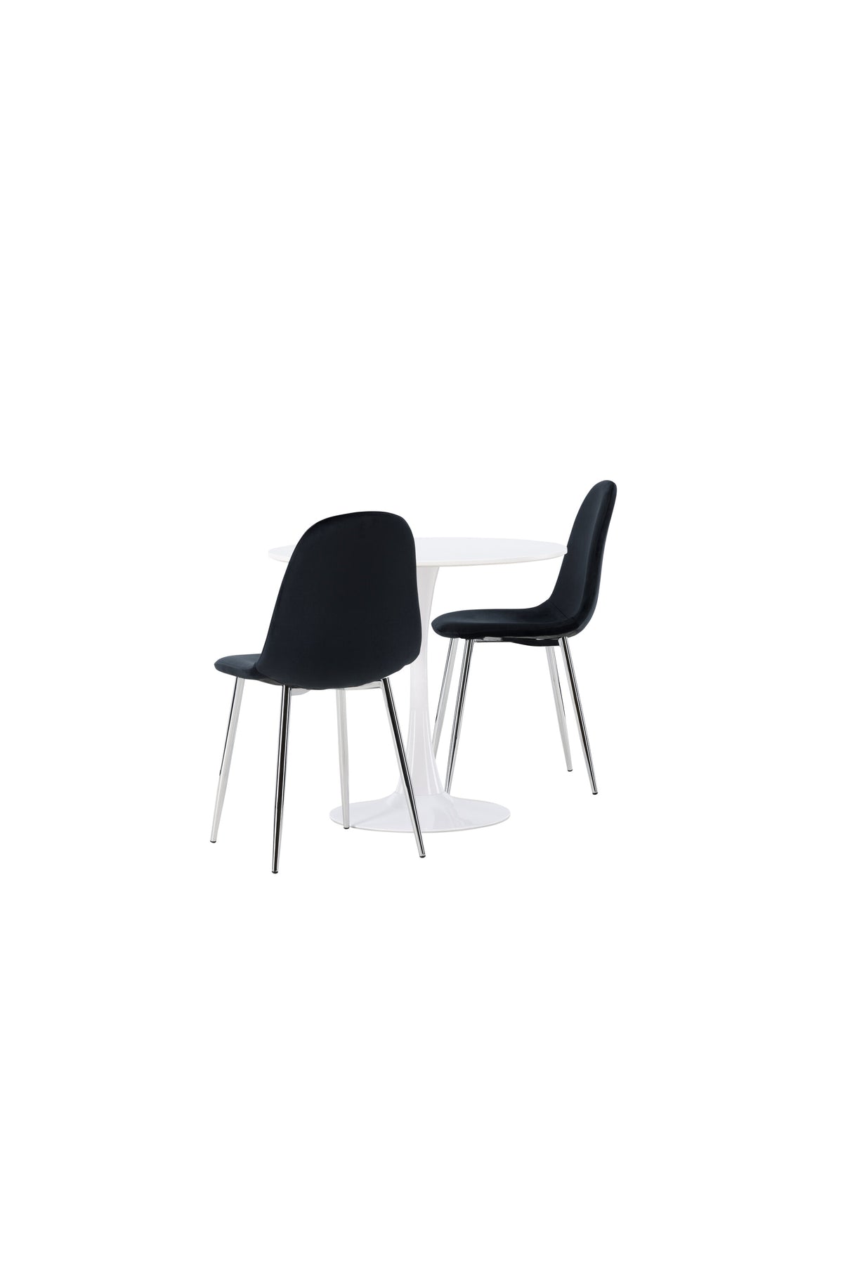 Hamden Matbord med Polar Stolarna – Bord: ⌀60 Stol: 52x90x45