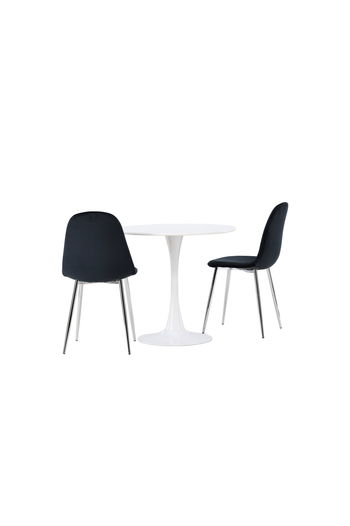 Hamden Matbord med Polar Stolarna – Bord: ⌀60 Stol: 52x90x45