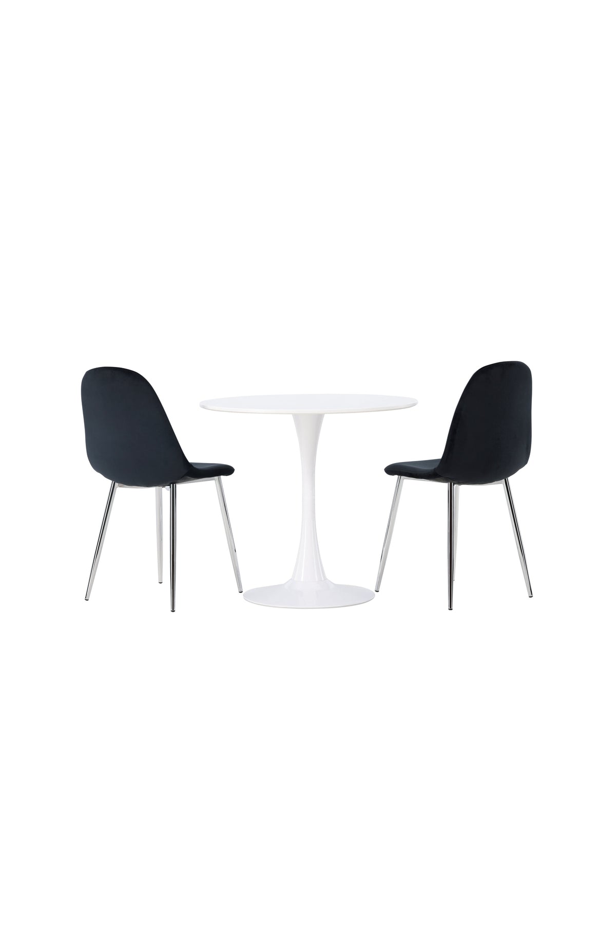 Hamden Matbord med Polar Stolarna – Bord: ⌀60 Stol: 52x90x45