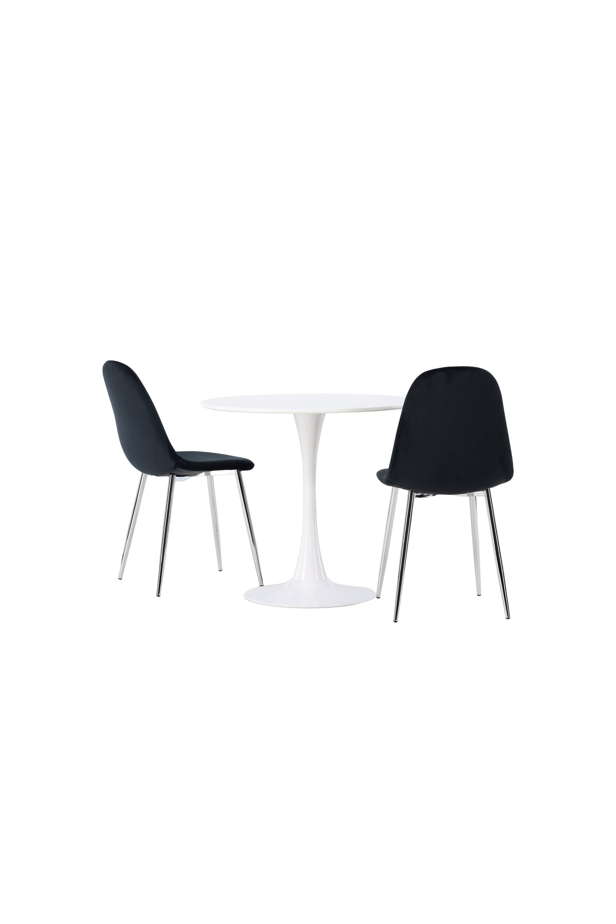 Hamden Matbord med Polar Stolarna – Bord: ⌀60 Stol: 52x90x45