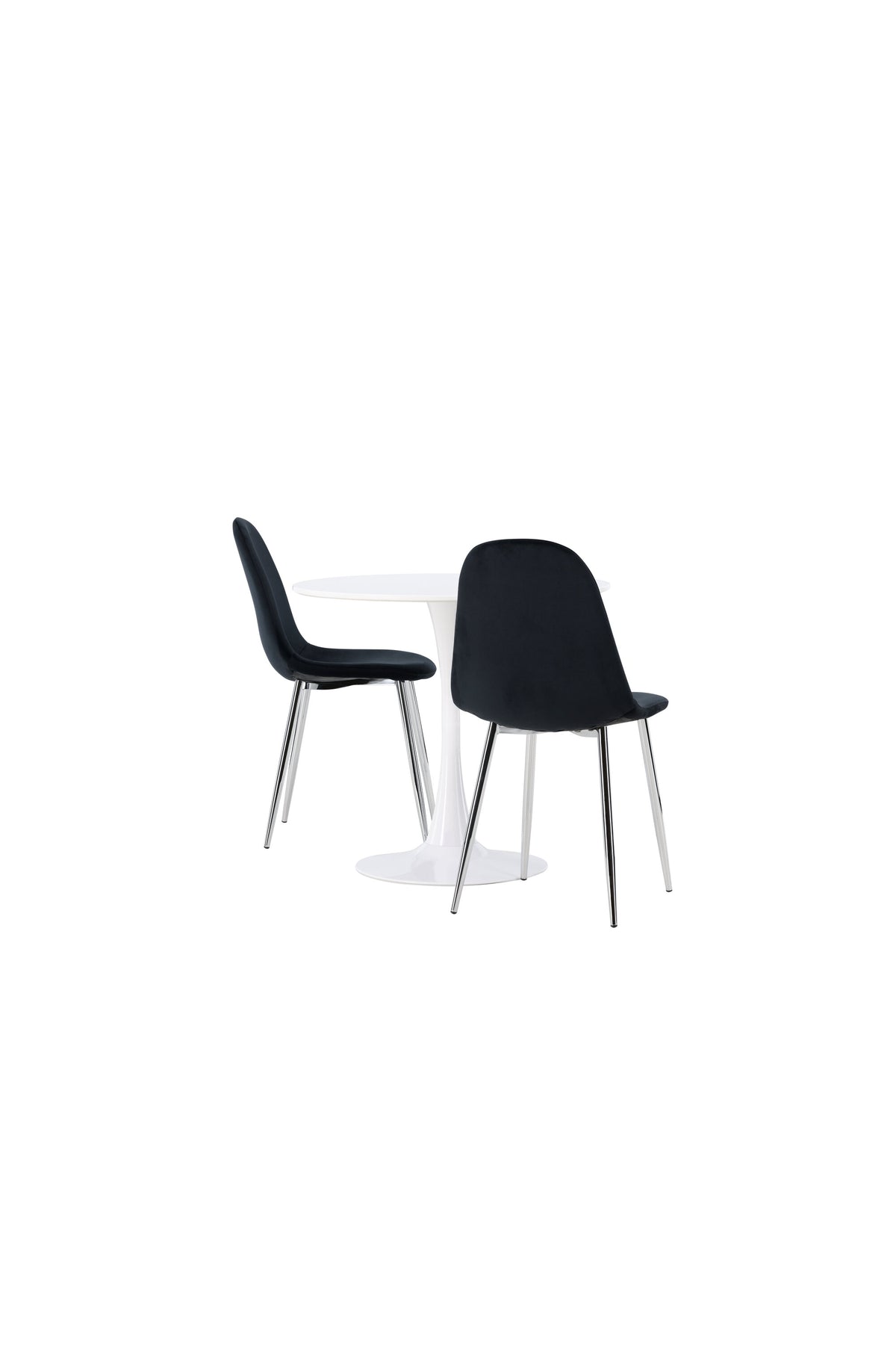Hamden Matbord med Polar Stolarna – Bord: ⌀60 Stol: 52x90x45