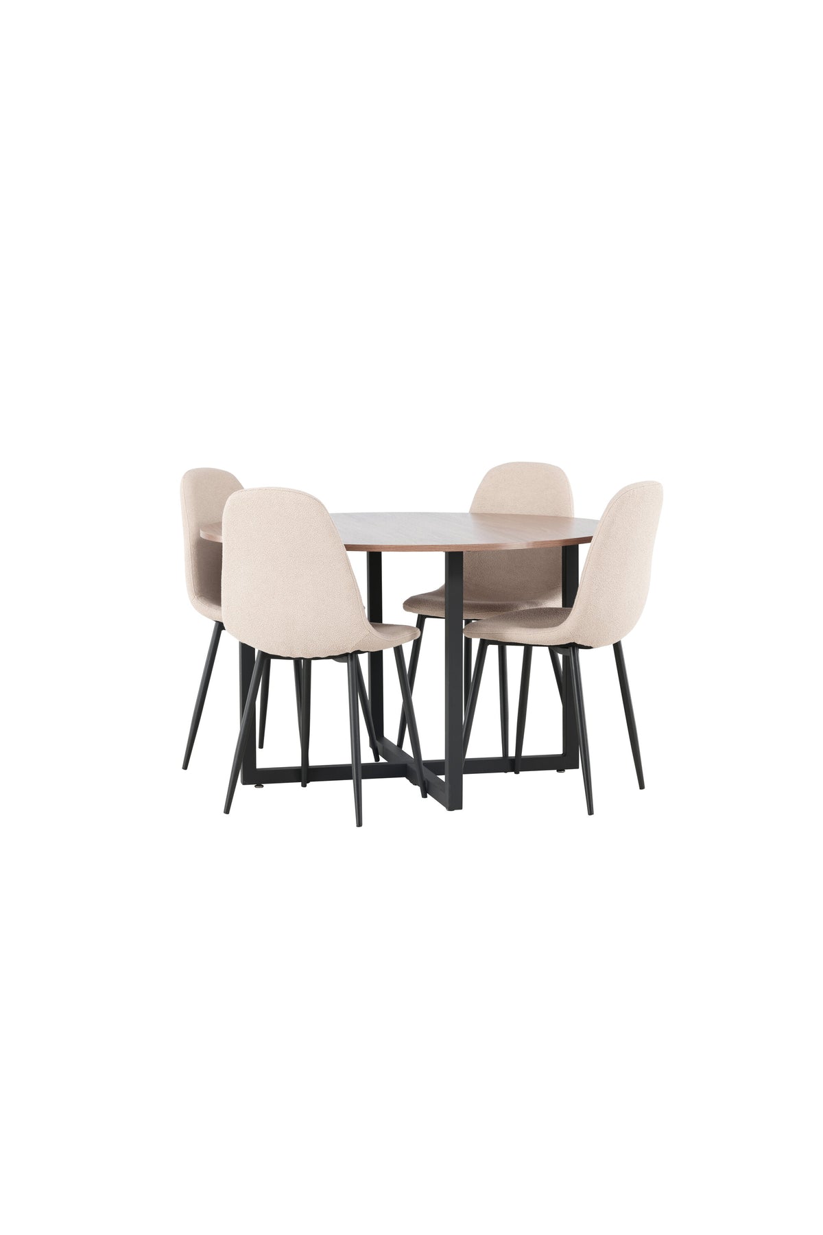 Durango Matbord med Polar Stolarna – Bord: ⌀120 Stol: 52x90x45