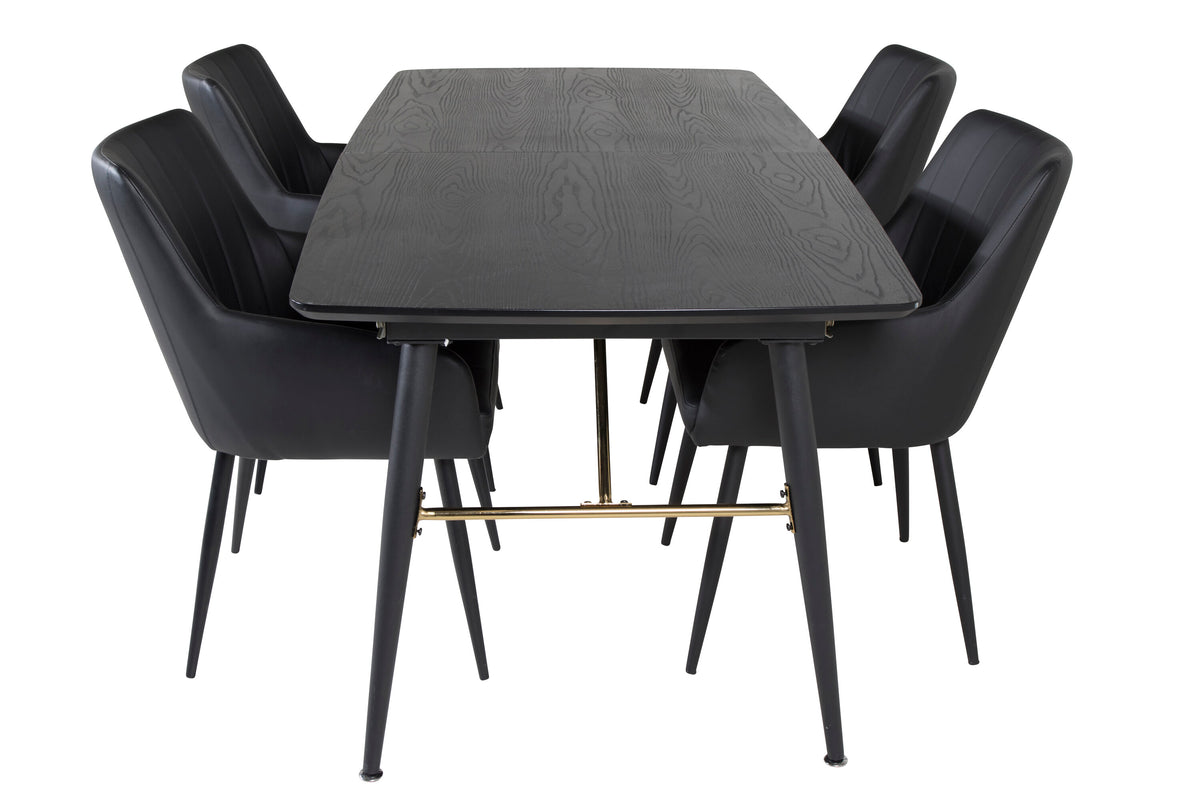 Gold Matbord med Comfort Stolarna