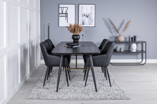 Gold Matbord med Comfort Stolarna
