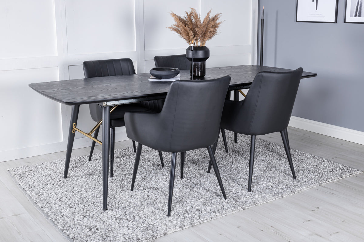 Gold Matbord med Comfort Stolarna