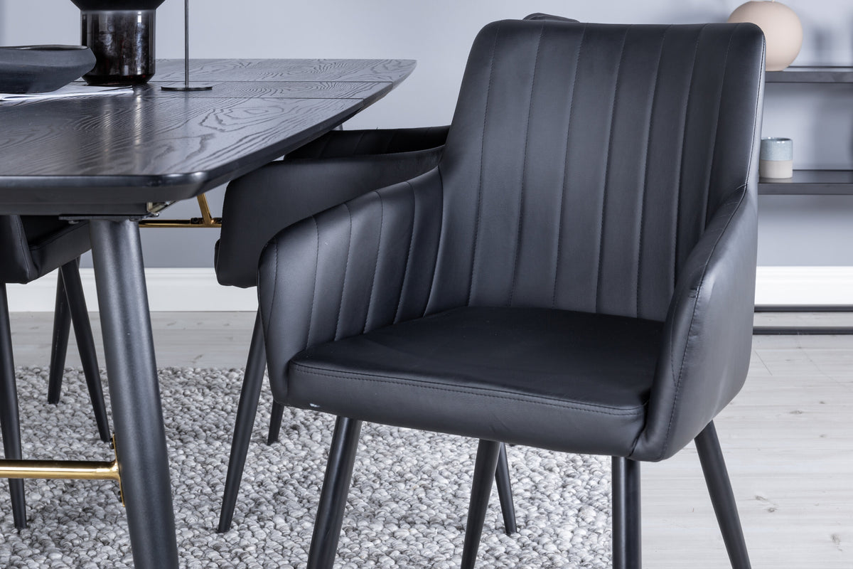 Gold Matbord med Comfort Stolarna