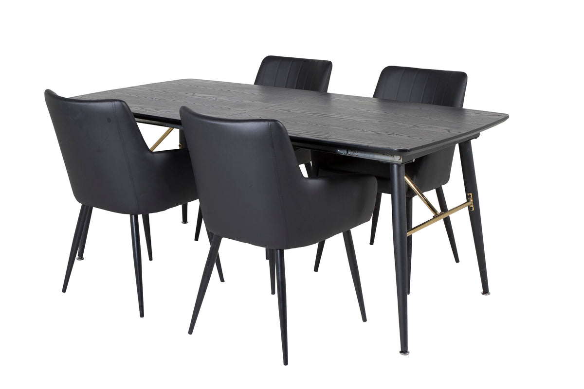 Gold Matbord med Comfort Stolarna