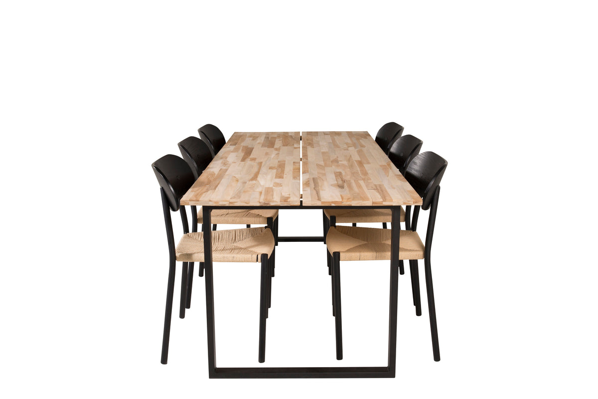 Cirebon Matbord med Polly Stolarna – Teak