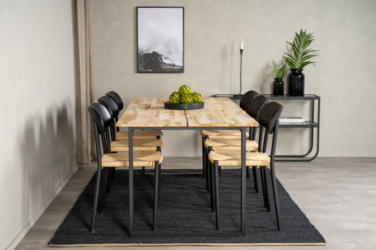 Cirebon Matbord med Polly Stolarna – Teak