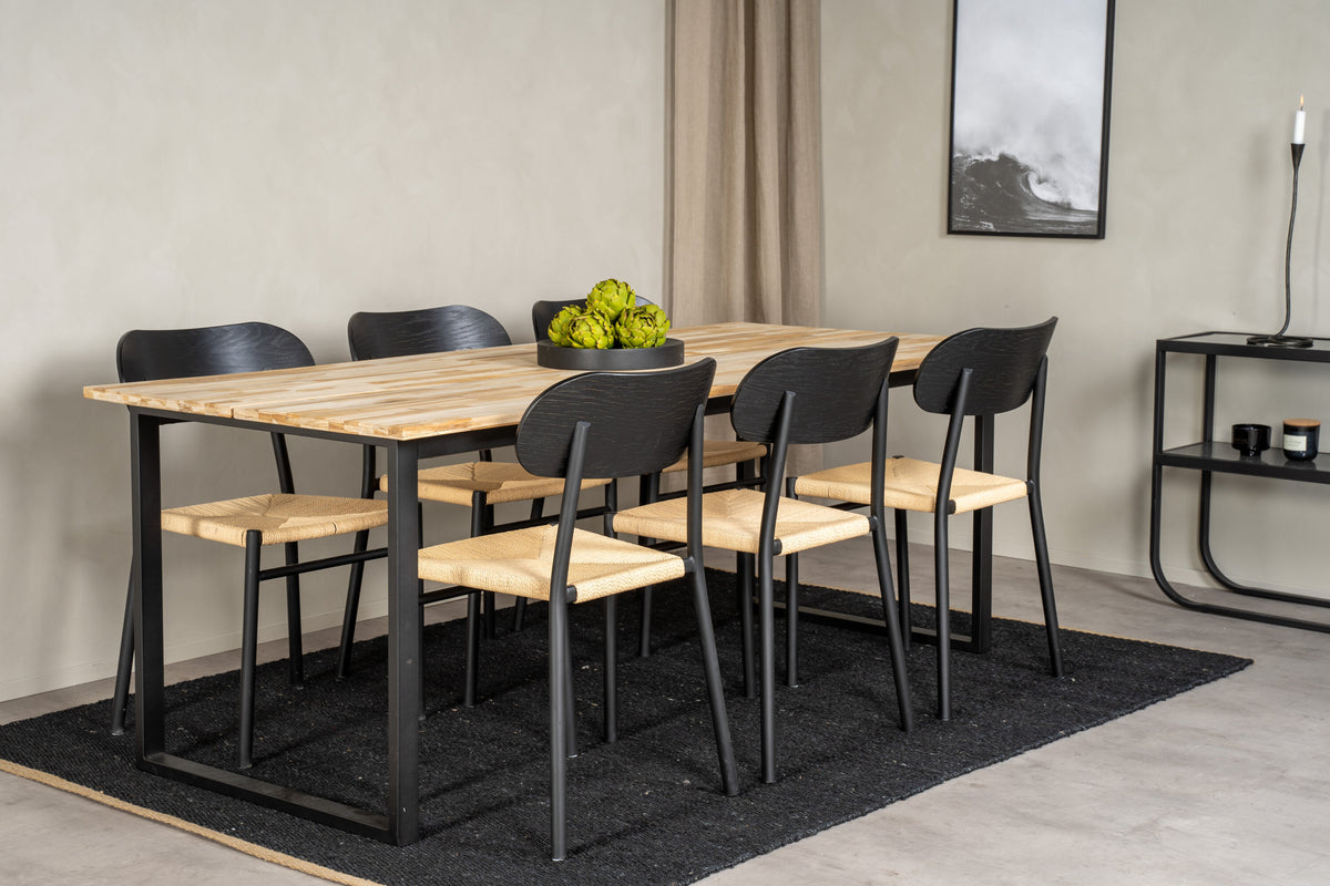 Cirebon Matbord med Polly Stolarna – Teak