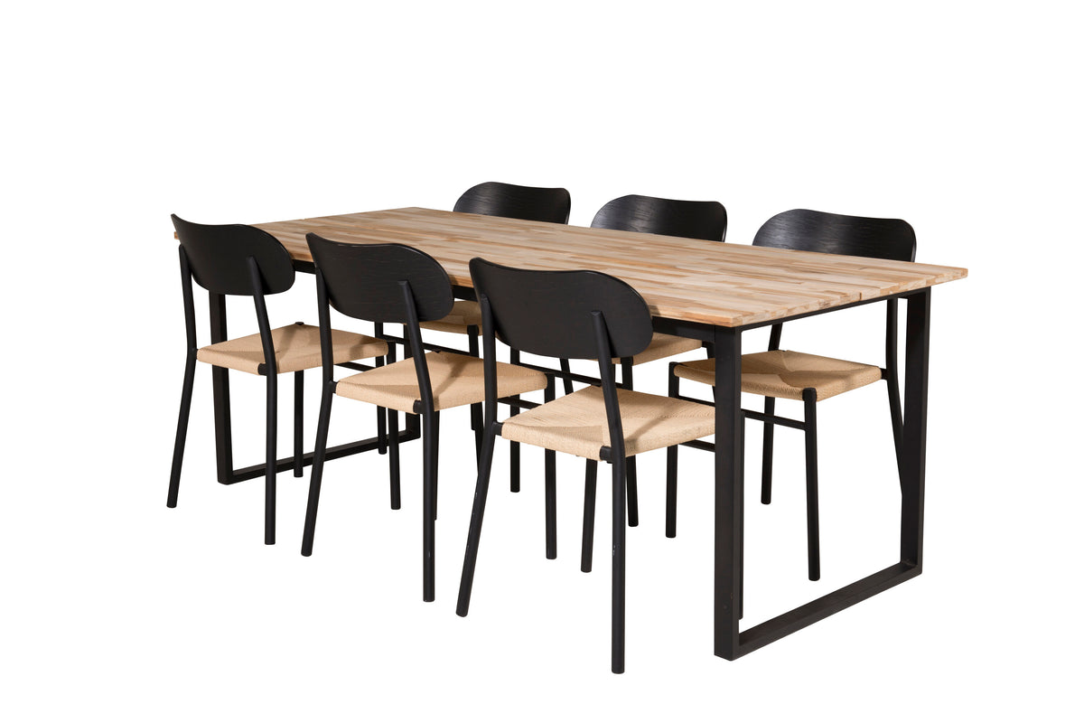 Cirebon Matbord med Polly Stolarna – Teak
