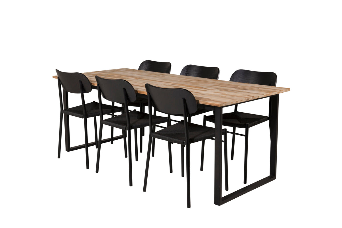 Cirebon Matbord med Polly Stolarna – Teak