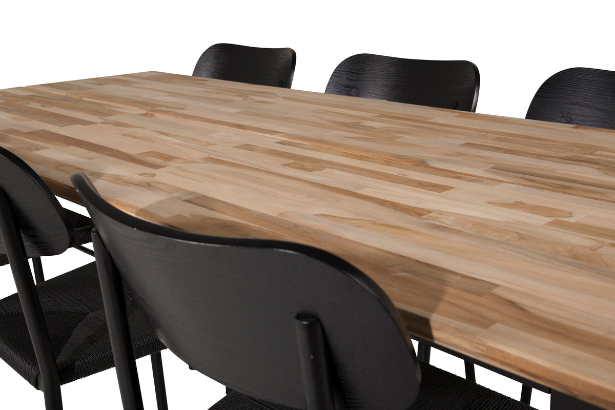 Cirebon Matbord med Polly Stolarna – Teak