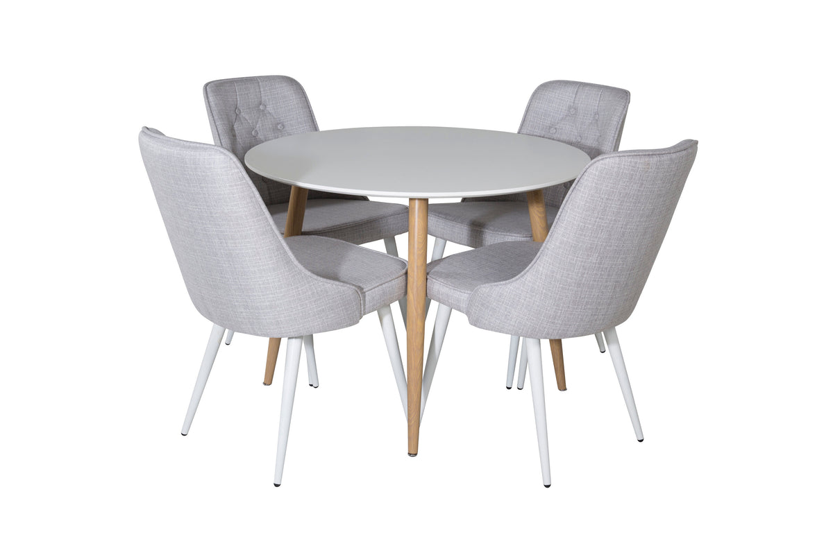 Plaza Matbord med Velvet Deluxe Stolarna – MDF