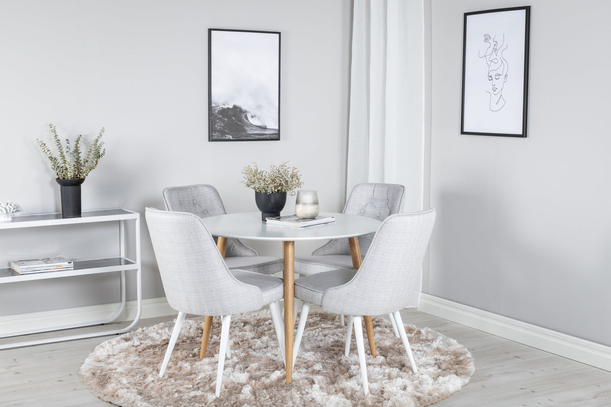 Plaza Matbord med Velvet Deluxe Stolarna – MDF